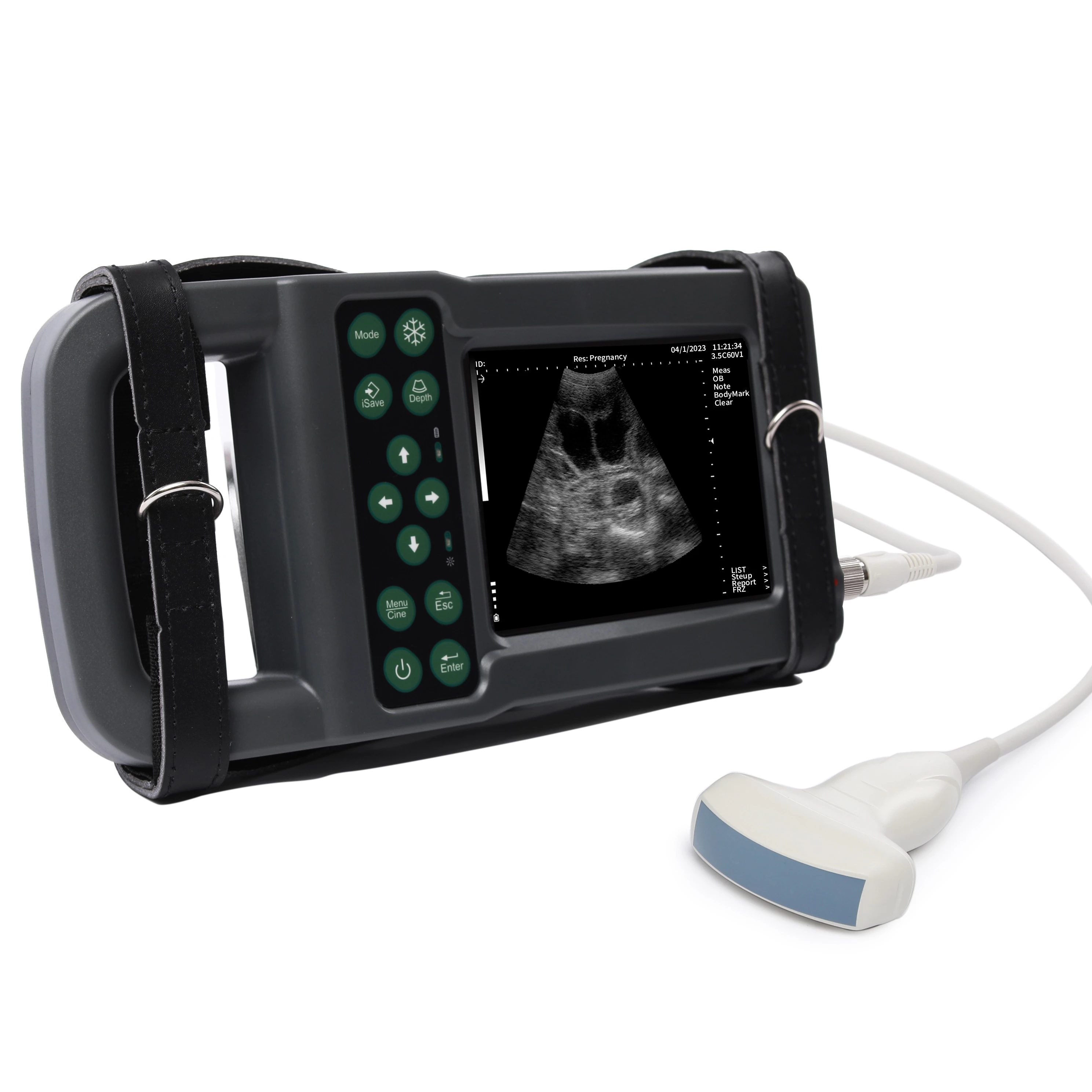 

HF-5600L Convex Probe Handheld Veterinary Ultrasound Machine Waterproof Canine Bovine Swine Dog Cat Scanner for Pet Diagnosis