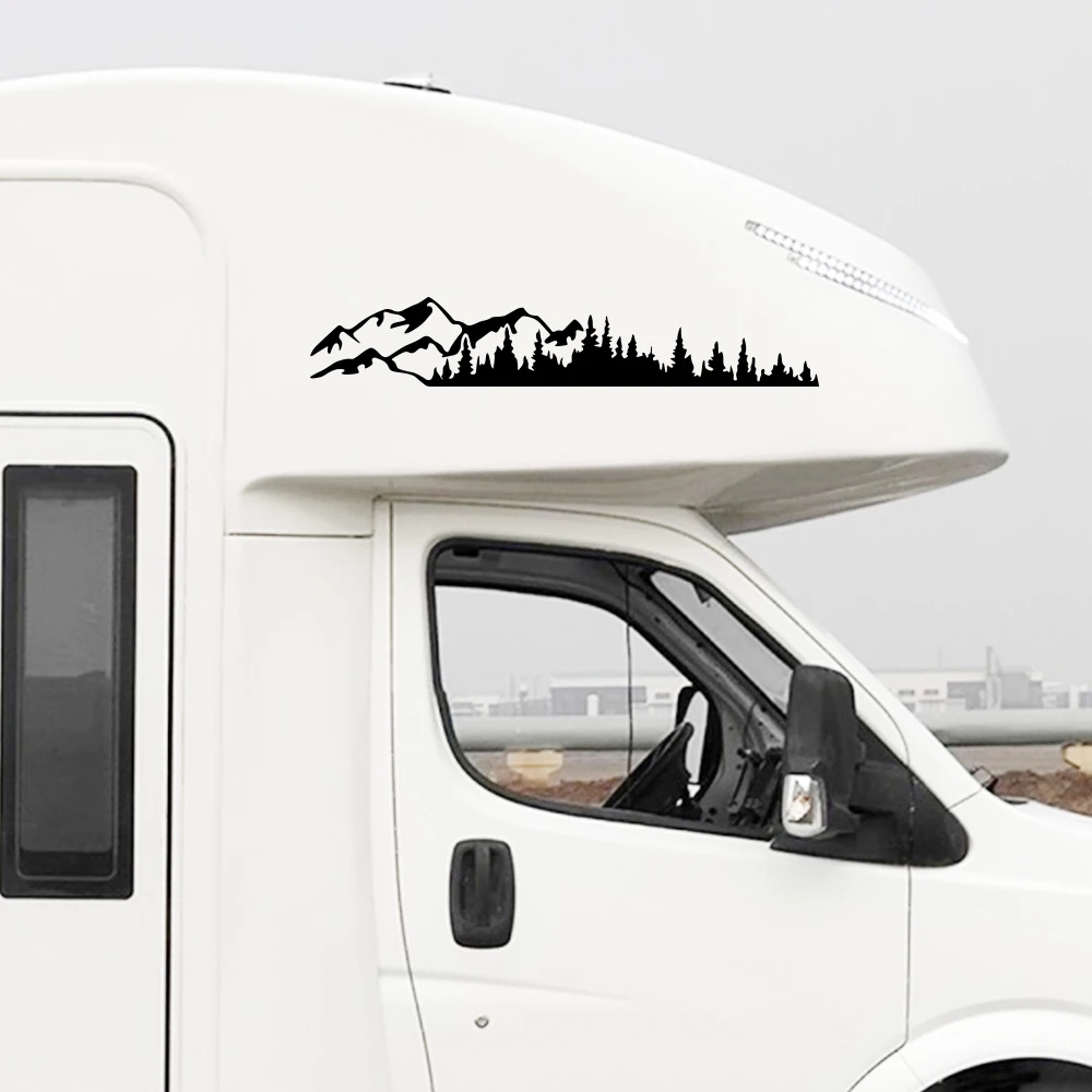 

Graphics Mountain Trees Styling Sticker Van Camper Body Side Decor Decal Motorhome RV Vinyl Decoration Auto Tuning Accessories