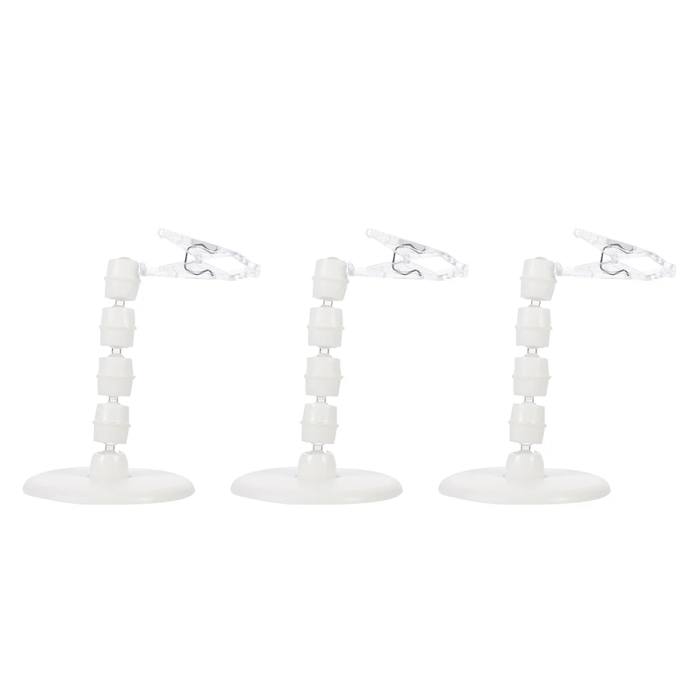

3 Packs Poster Clips Crystal Degrees Rotatable Adhesive Base Price Tag Holder Label Display Rack Menu Advertising
