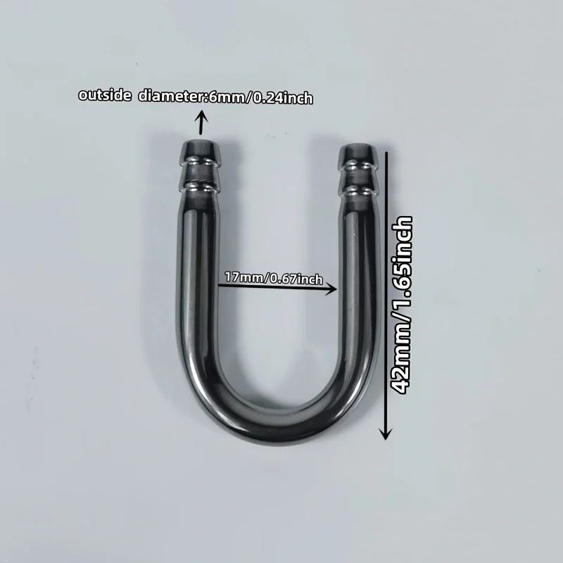 U-förmige Edelstahlrohr-Hardware-Halterungen CO2-Anschluss für Aquarium Fischbecken CO2-Sauerstoffschlauch Edelstahl-Fischzubehör – Detail 6