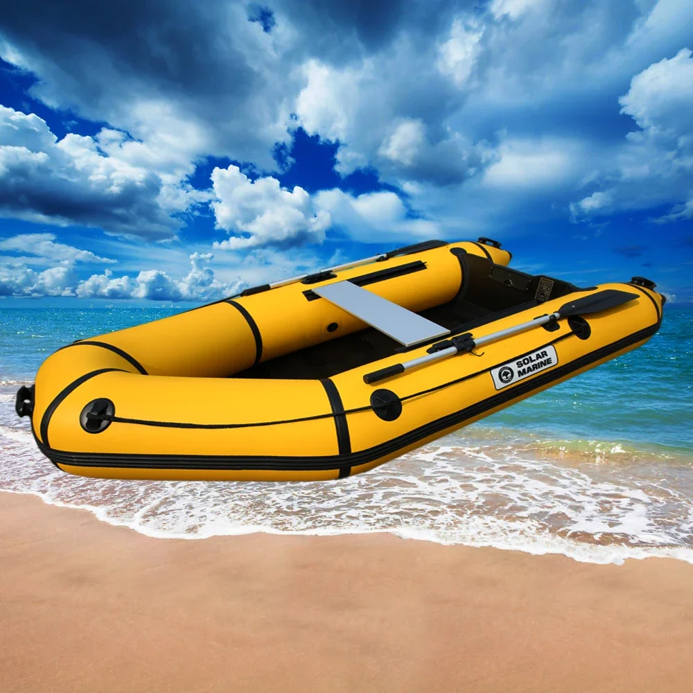 

PVC Inflatable Assault Boat Speed Kayak Canoe Hovercraft Fishing boat Surfing Wooden Floor 3Person 2.3M