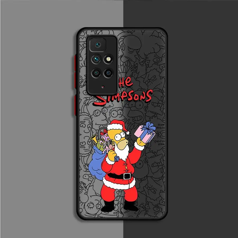 Case for Xiaomi Redmi Note 11 10 Pro 9S 9 12C 12S 10C 9A 9C 11 Lite Poco X3 NFC Shockproof Phone Cover Christmas Funny Simpsons