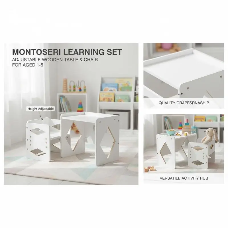 Adjustable Children Activity Desk Bench Kit 47.5