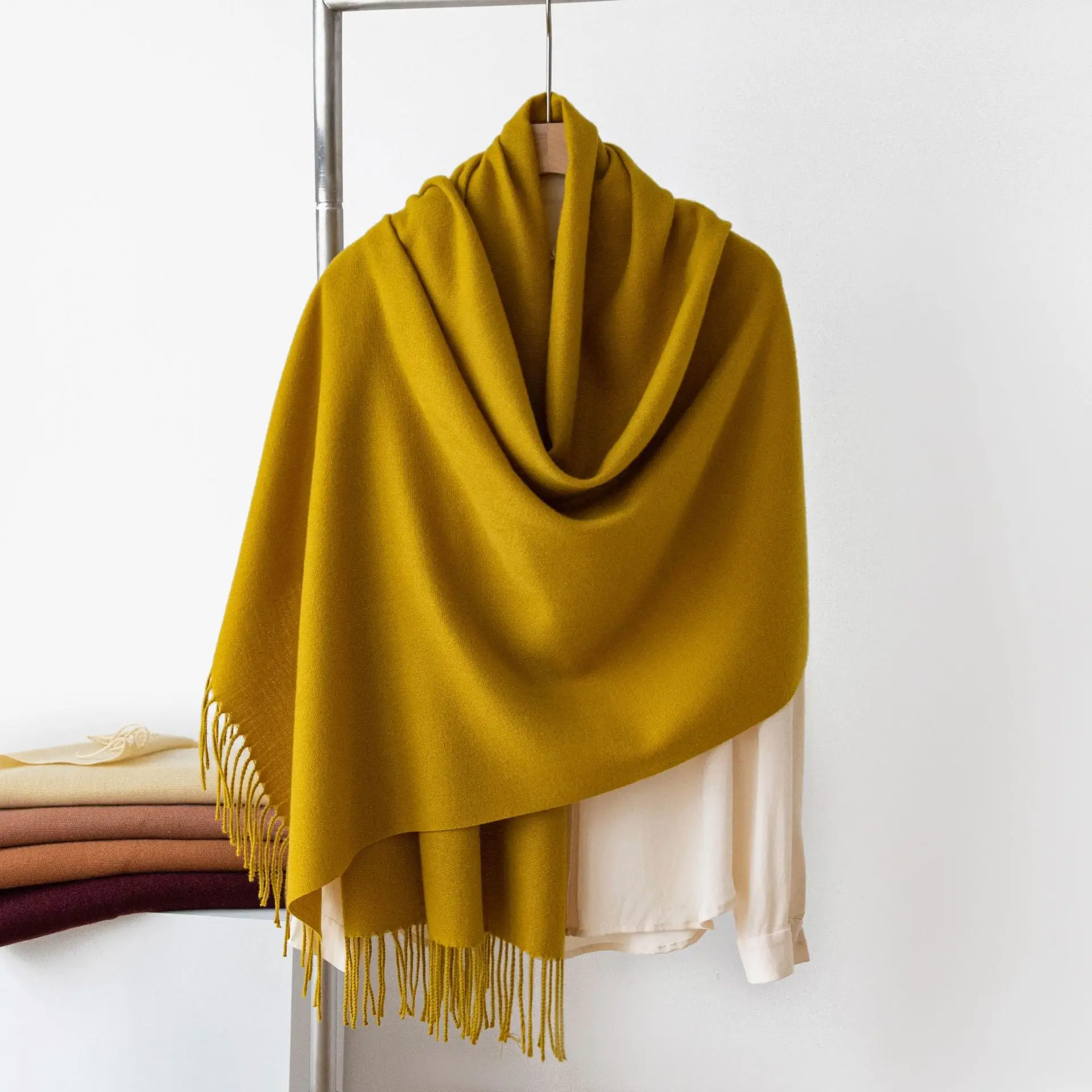 شال الرقبة المألوف فو الكشمير وشاح الشتاء وشاح عارضة وشاح عصري لركوب الدراجات في الهواء الطلق السفر في الهواء الطلق المألوف #5