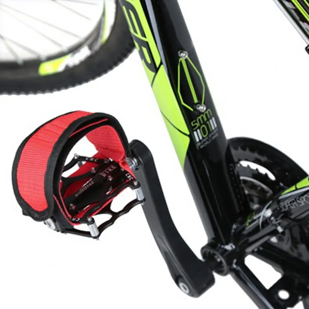 Bike Cycling Pedal Tape Sturdy Canvas Anti-slip Toe Strap Belt Double-Layer Fixed Gear Mountain Bikes Hook Lace-Up Straps