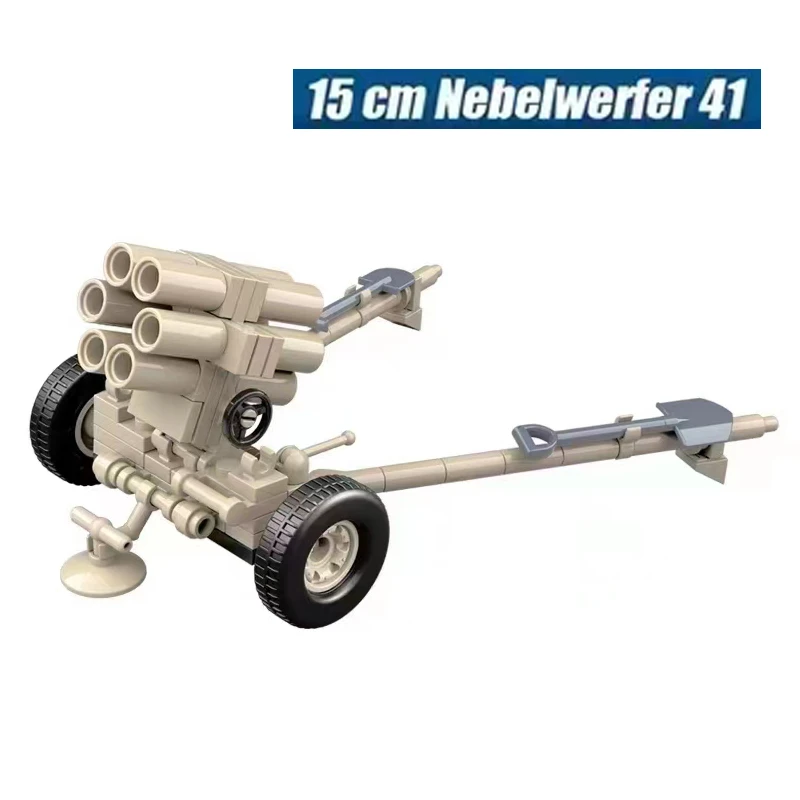 WW2 Military Weapon German 88MM Flak ANTI-TANK Gun Model Cannon Bricks Building Blocks Sets Educational Toys For Children
