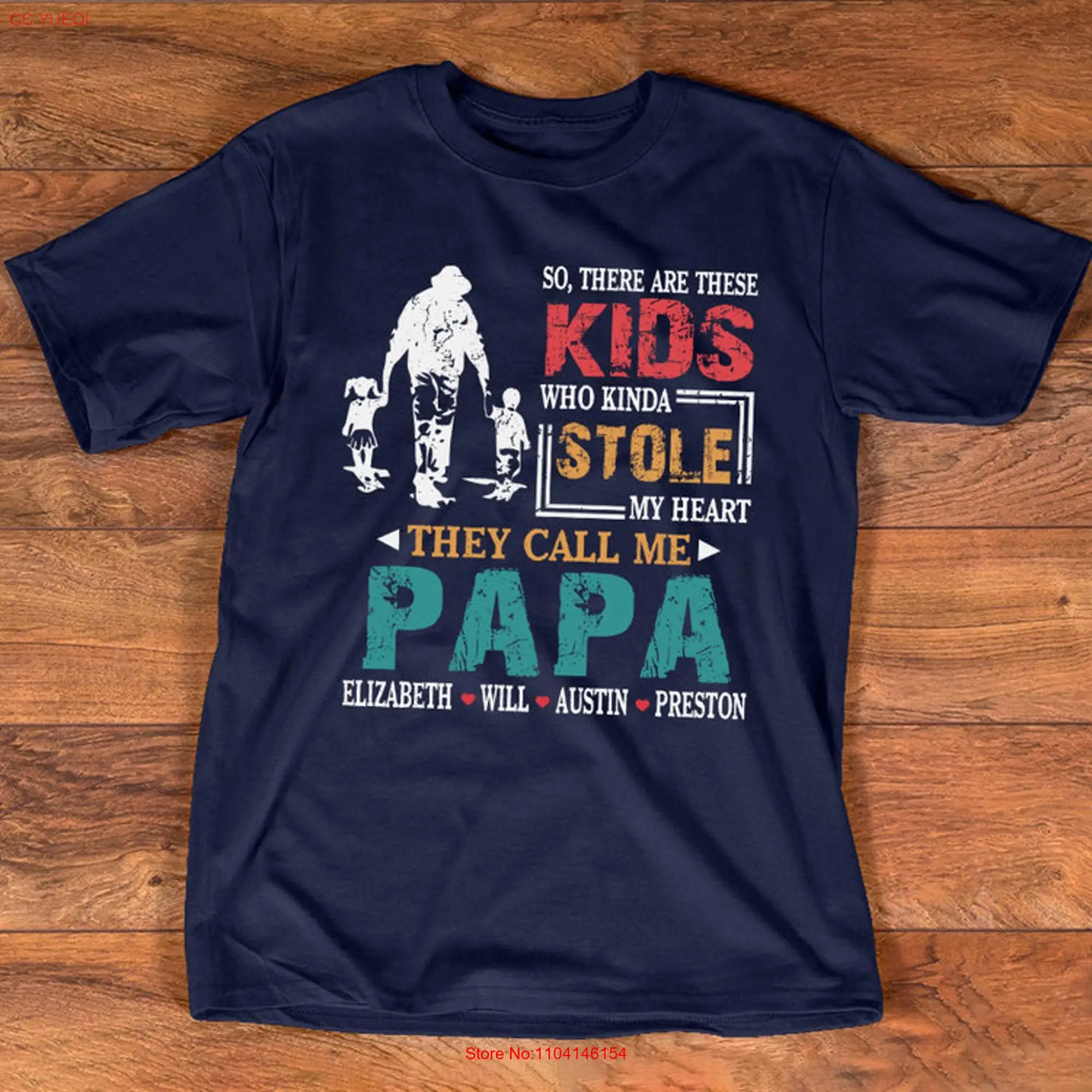 Personalized Grandpa T Shirt Great Papa for Dad They call me grandkids and granddaughter shirts long or short sleeves