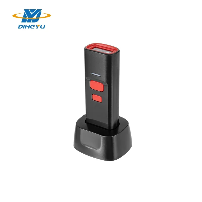 

In stockPortable Wireless 1D 2D Barcode Scanner Latest BT 2.4G Pocket Bar Code Reader with USB Android Inventory Charging Base
