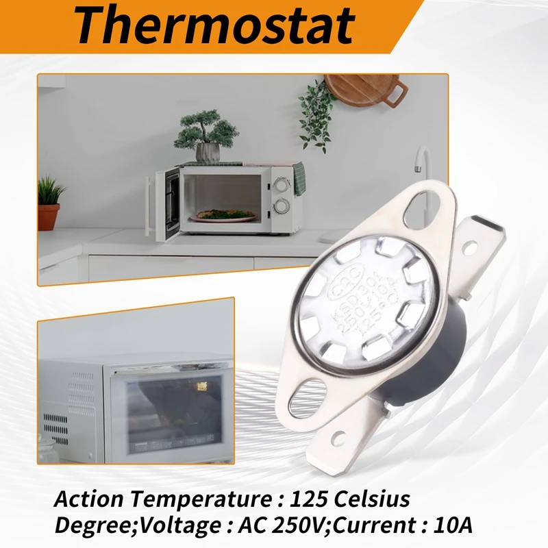 ●KSD301 AC 250V 10A 125 Celsius NC Temperature Control Switch Thermostat-ABFB