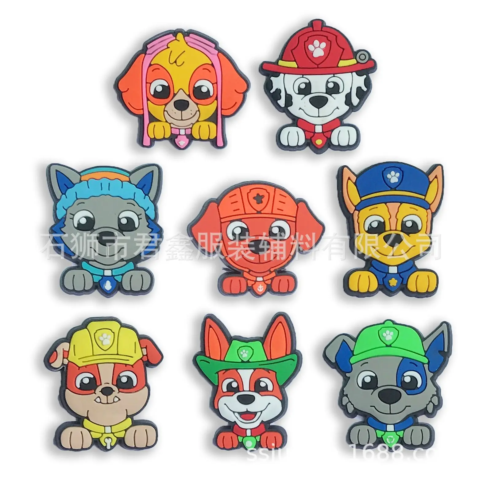 Vendita calda Paw Patrol Team scarpe con foro in PVC, accessori per fiori, produttore di accessori per fibbia per scarpe carino creativo all'ingrosso