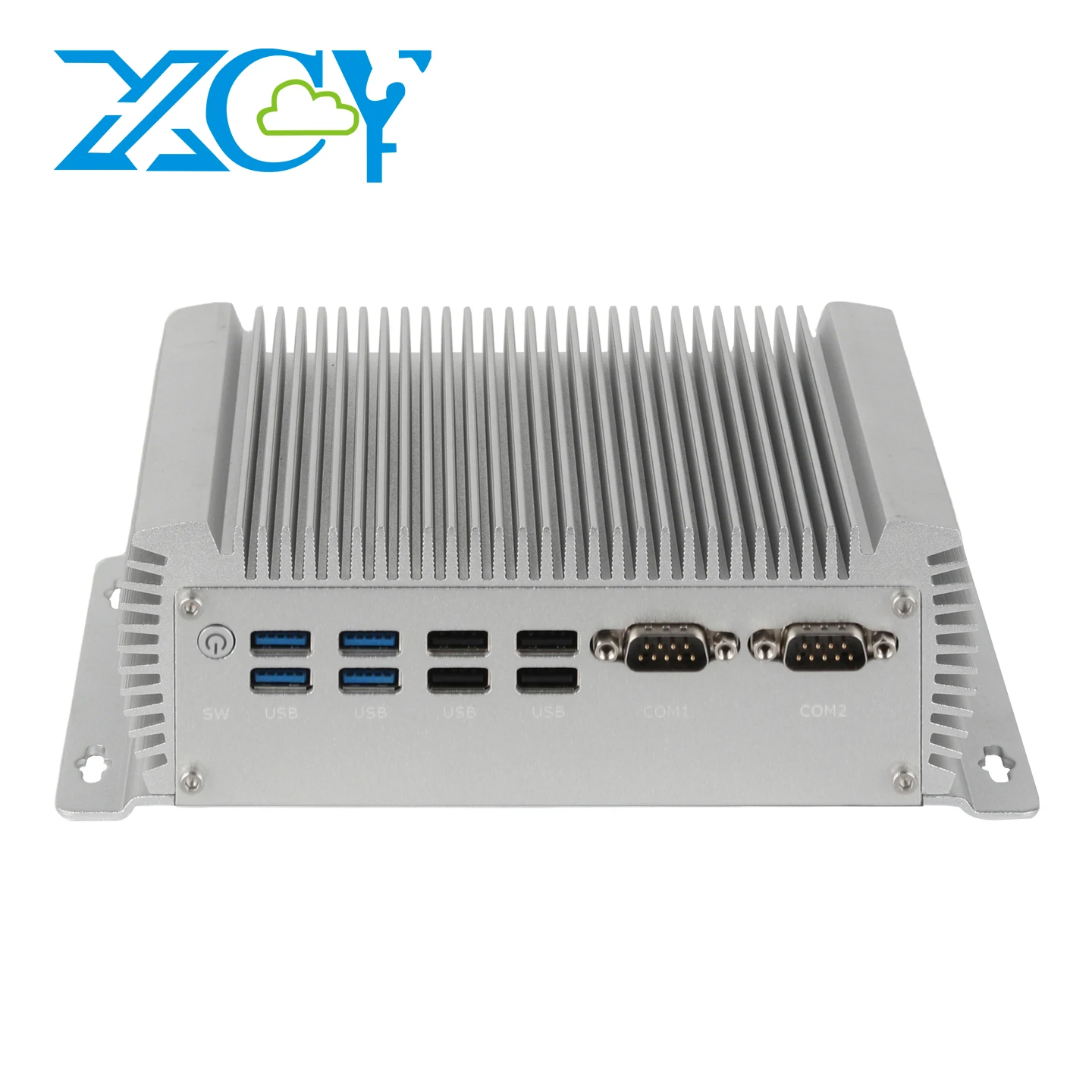 Fanless Industrial Mini PC Intel Core i5-8305G 2x COM RS232 2x GbE 8xUSB 2xHDMI VGA Win10/11 Linux 2x M.2 SSD 2xDDR4 Slots WiFi
