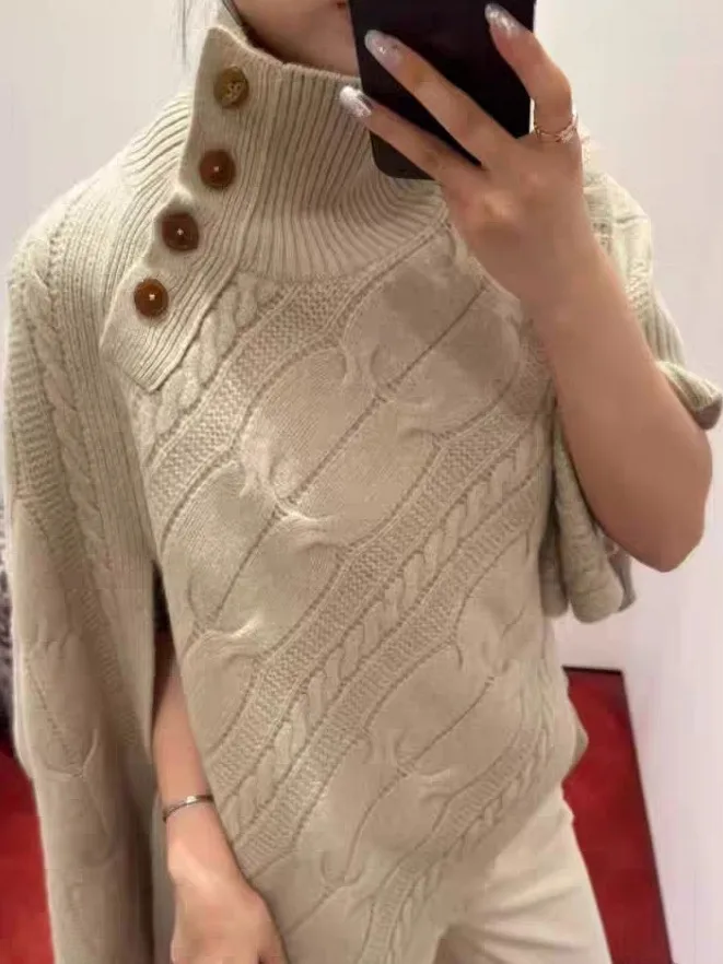 الكورية Sle f عالية الياقة Faionable محبوك سترة المرأة فضفاضة متماسكة قاعدة irt الخريف الشتاء وصول جديد قسط رسوم... #1