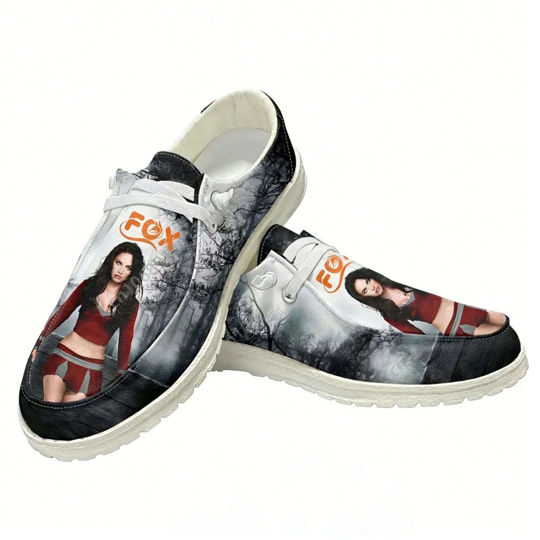 

Повседневная обувь Megan Fox Actor Singer для мужчин и женщин: дышащие, легкие, высококачественные туфли на плоской подошве для улицы