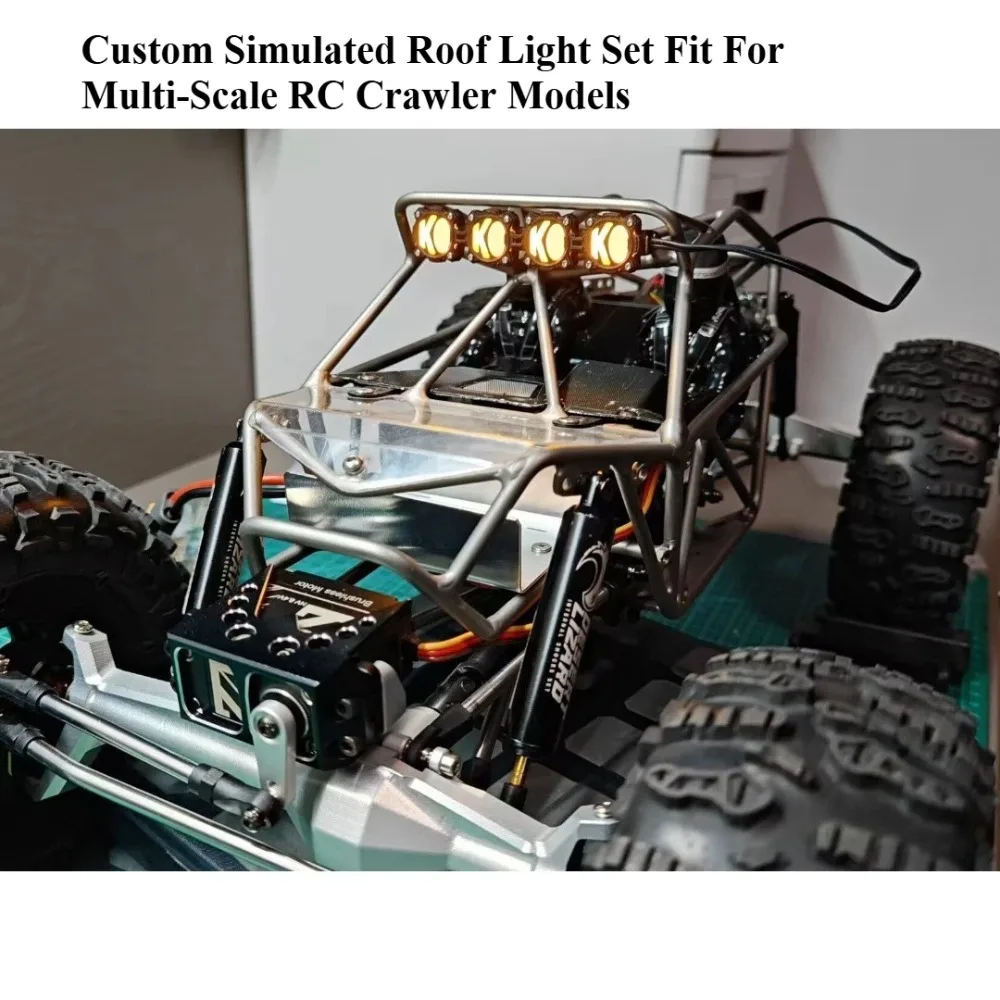 RC Rock Crawler Scale KC‑Style LED Light Decor Set Non‑damage Mount Customized For 1/10 RC Model Off‑road Accessories