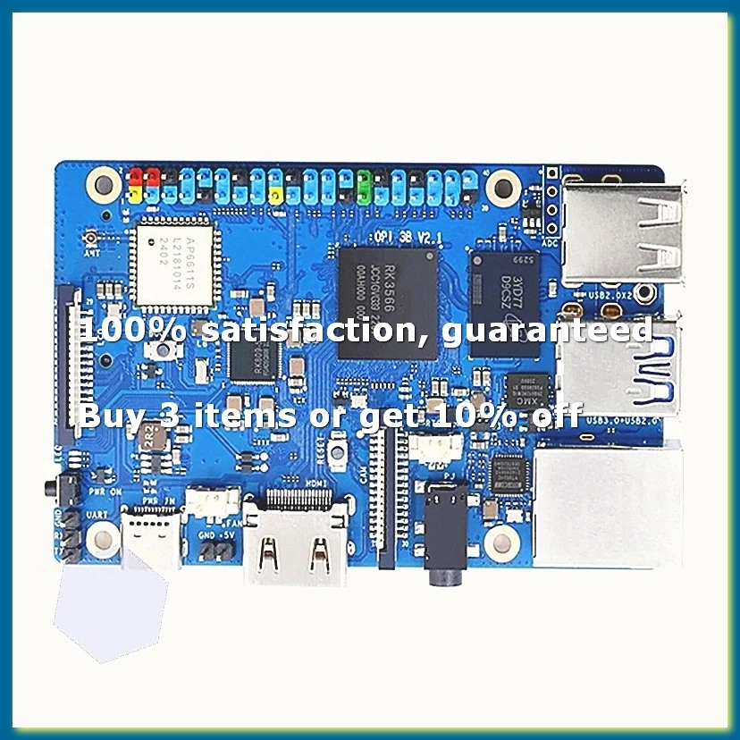 For 3B 2GB RAM DDR4 Rockchip RK3566 WiFi+BLE Mini PC, Run Android 11//Debian Single Board Computer