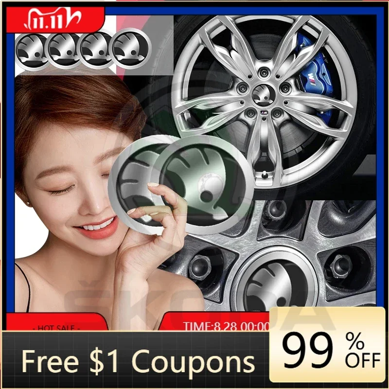 

Car Sticker 4pcs 56mm Car Wheel Center Hub Caps Rim Sign Sticker For Skoda Octavia Fabia Kamiq Kapoq Kodiaq Rapid SCALA Superb A