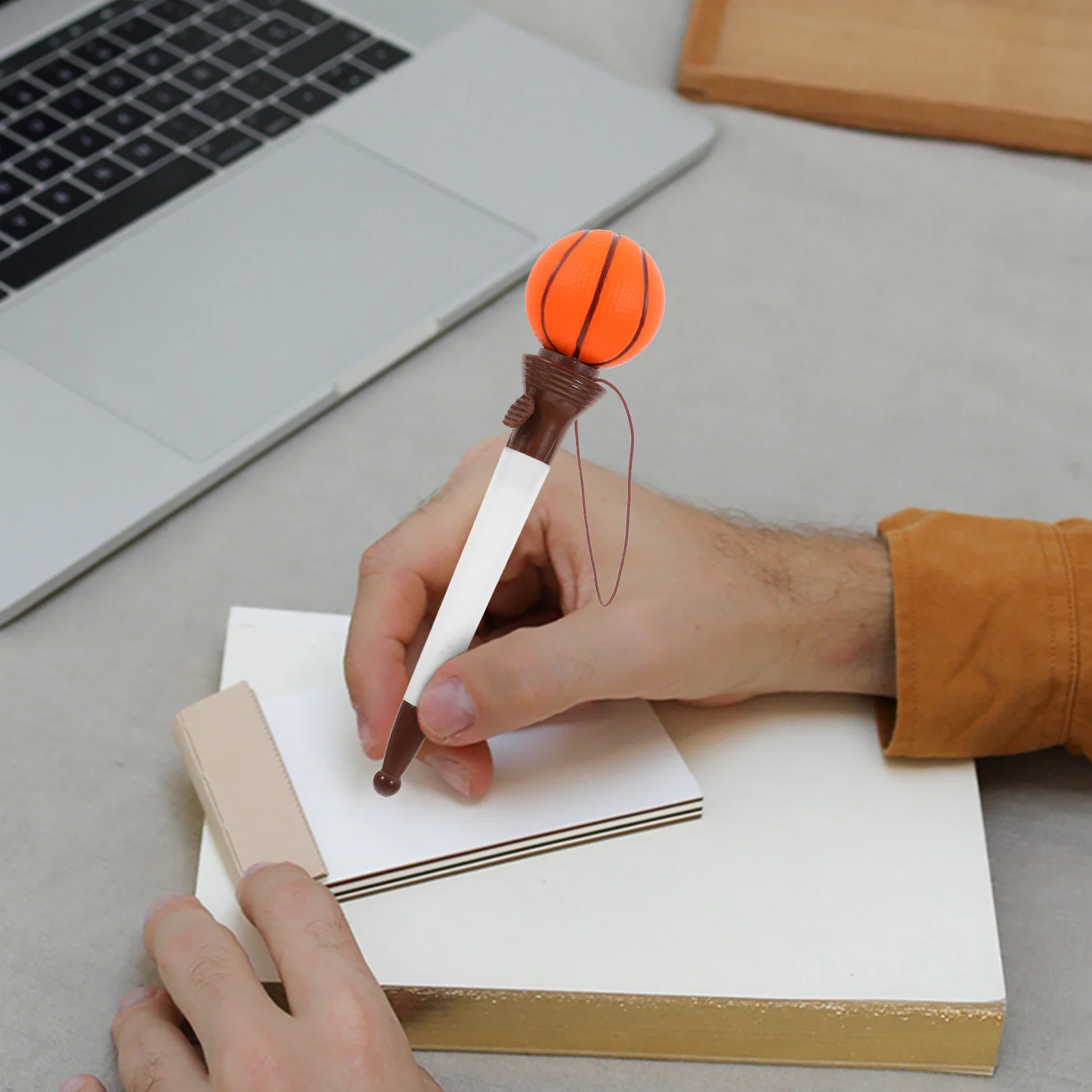 

2pcs Basketball Bouncing Pens Portable Reusable Plastic Ink Pens For Kids Students Cartoon Stationery School Supply Writing