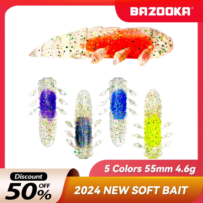 

Bazooka Makebass 5.5cm 4.3g Fishing Lures Insect Cicada Soft Baits Artificial Singking Pesca Popper Fishing Tackle Pike Bass