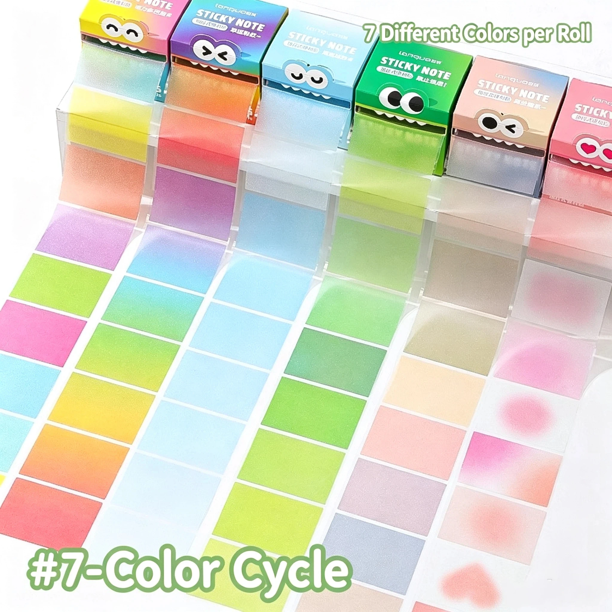 Gradient pull-out sticky notes, pearl transparent material, student exam note stickers, high aesthetic error markers