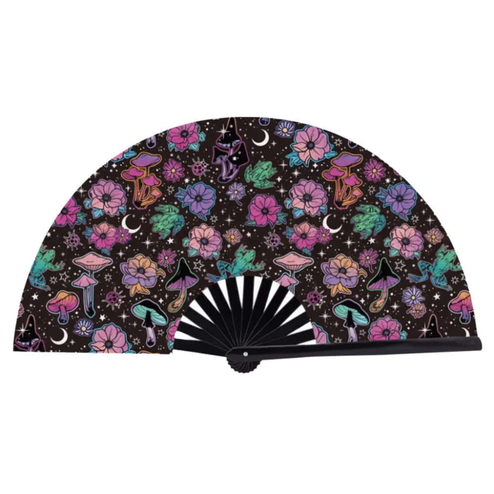 Chinese Style 33 Cm Kung Fu Fan Large Reflective Dance Fan Foldable Personality Popping Fan Party