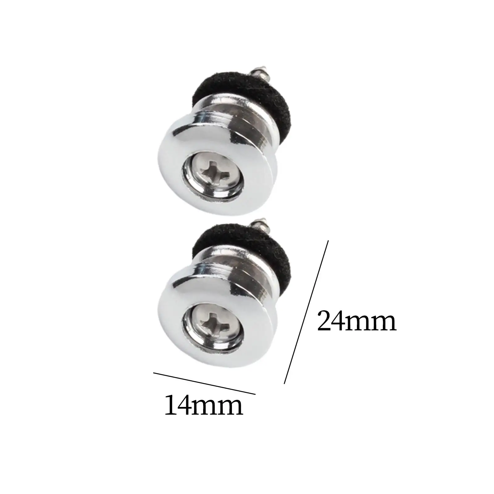 Replacement Guitar Strap Locks Neck Pin Strap Fixation Tools Chrome Silver Style for Acoustic Classical Electric Guitars
