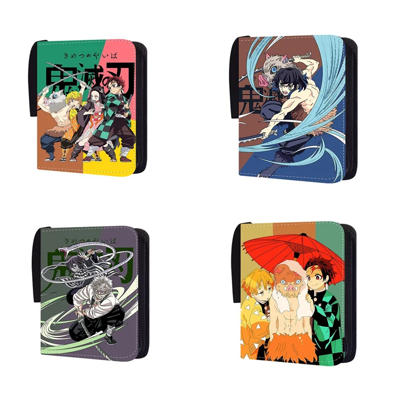 

400pcs/900pcs Card Album Book Anime Demon Slayer Collection Card Zipper Game Cards Binder Holder Kids Gifts Toys