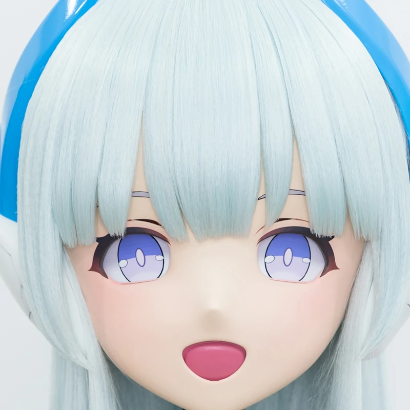 

(MEO021) Customize Handmade Full Head Lockable Crossdress Male to Female Japanese Cartoon Anime Game Character Kigurumi Mask