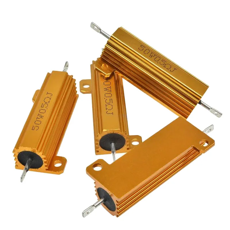 Resistencia bobinada de Metal de potencia de aluminio Rx24 50w 12k 15k 20k 22k 25k 30k 33k 47k 50k 60k 75k 82k 100k 150k 200k 300k