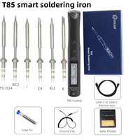QUECOO Electric Soldering Iron Kit T85 With TS101 Iron Tip 65W Repair Tool Soldering station Pencil Smart Portable Iron