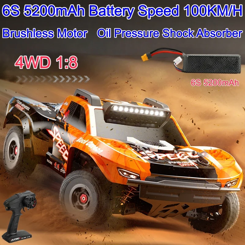 Professional 1:8 Large 68CM Brushless RC Racing Car 100KM/H 4WD High Speed Remote Control Car All Terrain Off Road Metal Truck