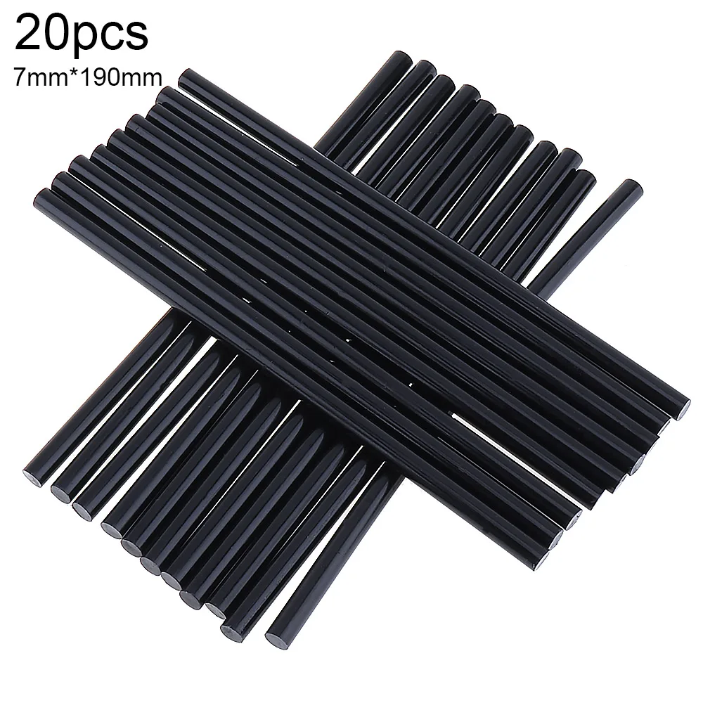 10-100pcs/lot 7mm / 11mm Black Hot-melt Gun Glue Sticks for Heat Pistol Gun Adhesive DIY Tools Repair Alloy Accessories