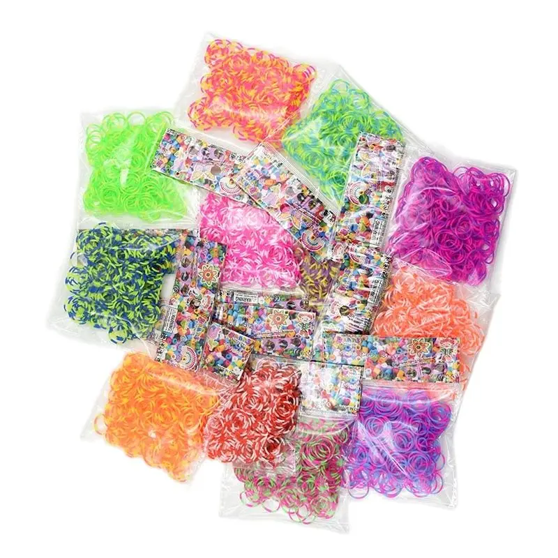 600 Elastic Different Colors Rubber Loom Bands Bracelet Children\'s Homemade Bracelets DIY For Loom Wrist Bracele For Women