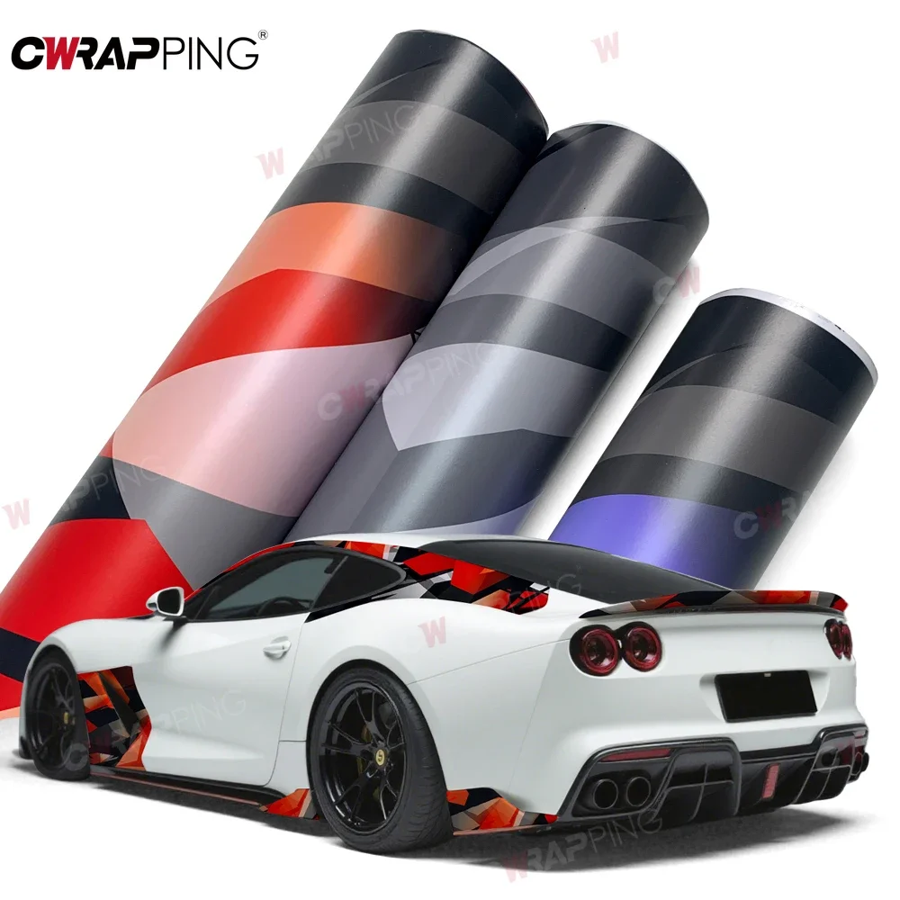 

PVC Tuning Auto Accessories Bubble-free Automotive Vinyl Paper for Car Cover Disruptive Pattern Self-adhesive Film Geometry Wrap