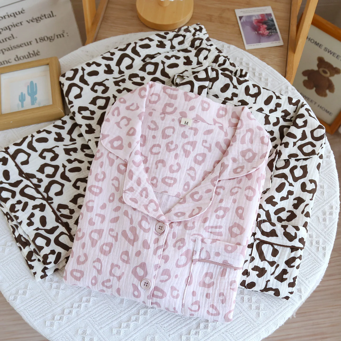 Turn-Down Collar Floral Printing Women Sleepwear Clothes for Spring and Autumn Loose Comfortable Homewear Pijamas Set 2