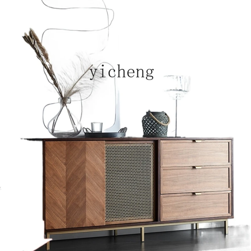 

ZC Modern Sideboard Cabinet Retro Entrance Cabinet Nordic Simple Locker