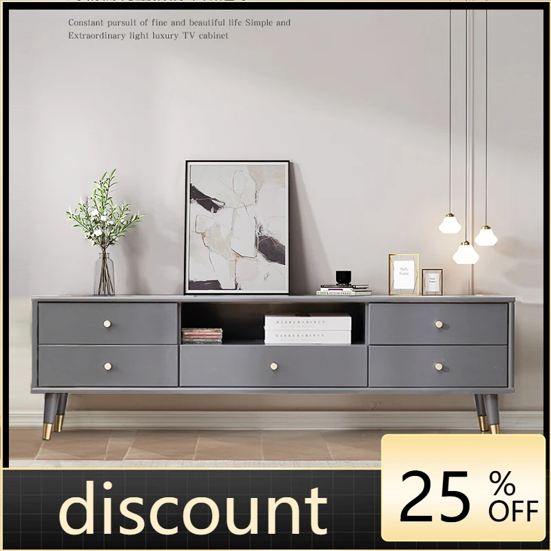 

LMM solid wood TV cabinet simple modern small apartment light luxury floor wall cabinet