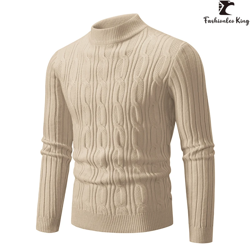 Autumn Winter New Unsex Sweaters Solid Jacquard Knitted Warm Sweaters Slim High Quality Pullover Sweatercoat