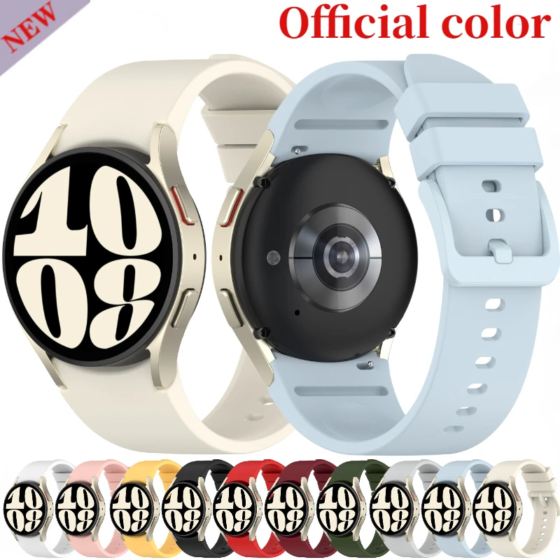 

No Gap Silicone Strap for Samsung Galaxy Watch 7 6 5 4 40mm 44mm Pro 45mm Original Band Watch 6 Classic 47mm 43mm 46mm 42mm Belt