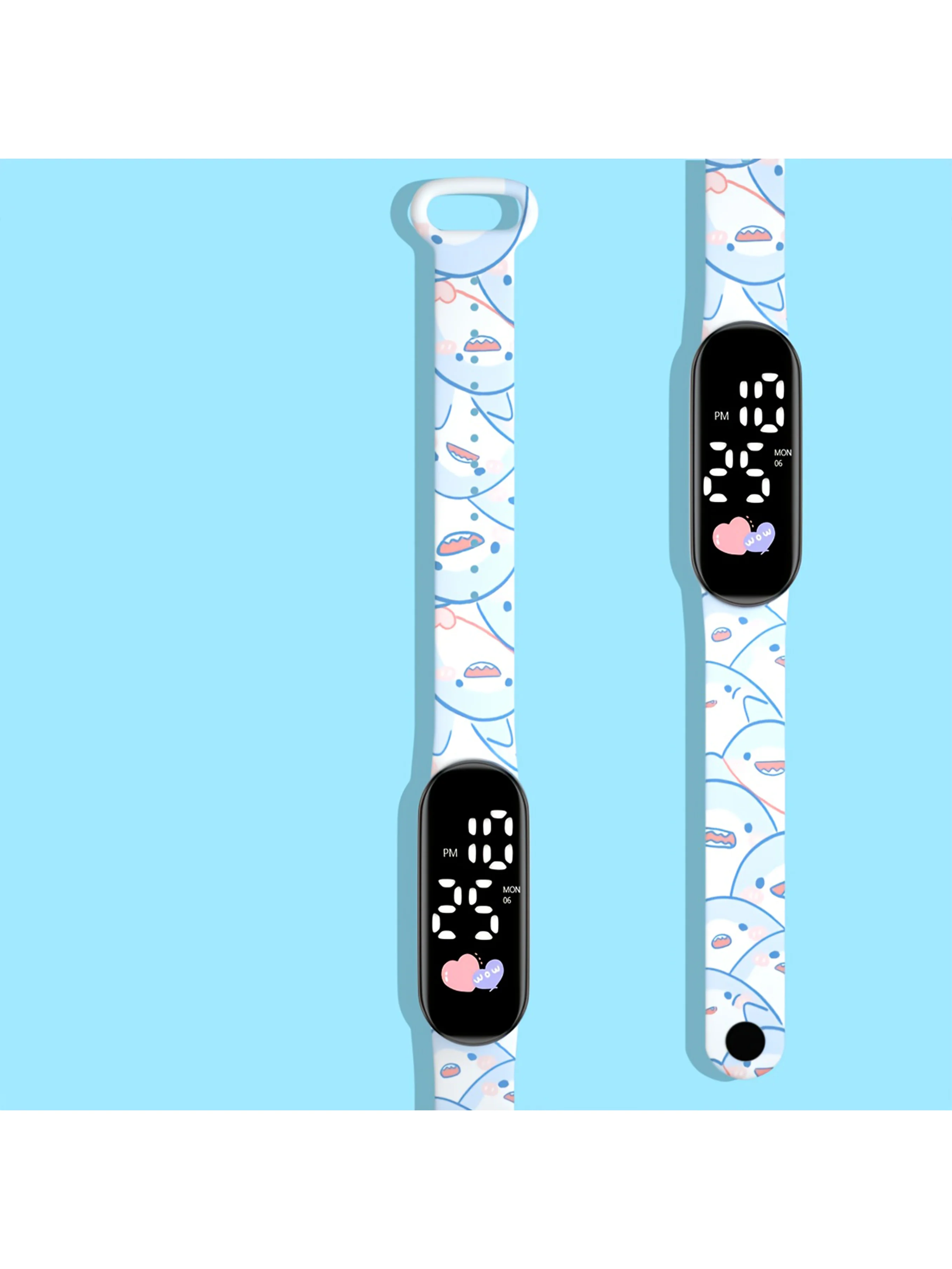 Newly designed time watch, featuring a simple LED digital display for clear time showing. The strap fits comfortably, suitable f