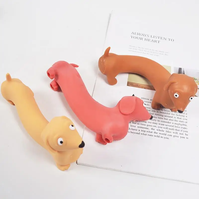 Anti Stress Dachshund สุนัขบีบของเล่นน่ารักการ์ตูนสัตว์ความเครียดบรรเทา Vent Ball สําหรับเด็กผู้ใหญ่ Decompressions ของเล่นเด็กของขวัญ