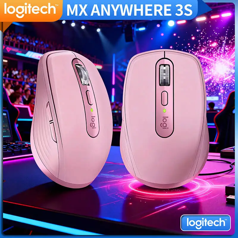 

Эргономичная беспроводная мышь Logitech MX Anywhere 3S, 8K DPI Darkfield, MagSpeed Scroll, бесшумное нажатие, зарядка через USB-C, для ПК/Mac/путешествий