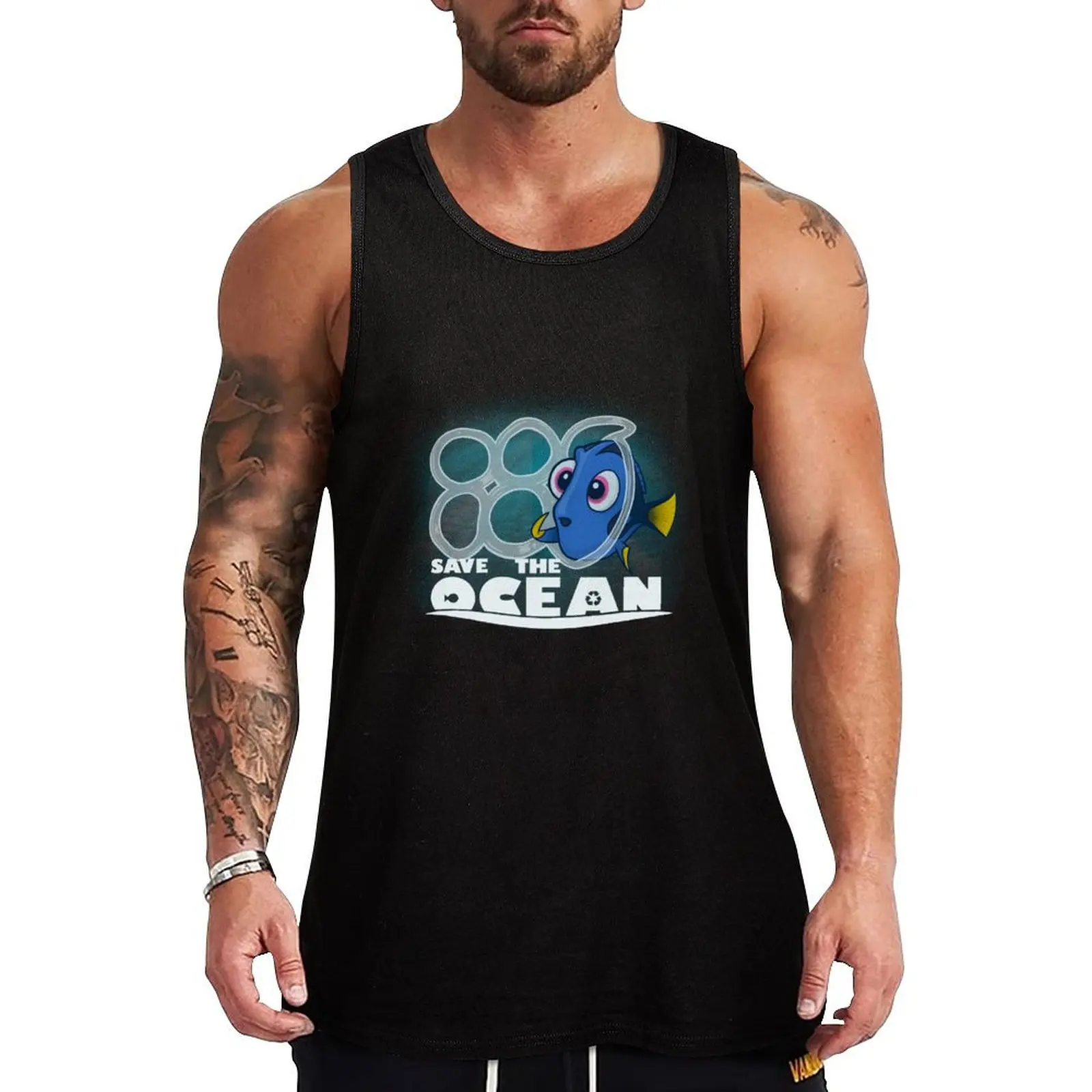 Save The Ocean Tank Top singlets for men Sleeveless top