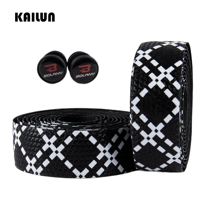 

Road bike handlebar strap with waterproof and wear-resistant surface, anti slip and shock-absorbing grid pattern handlebar strap