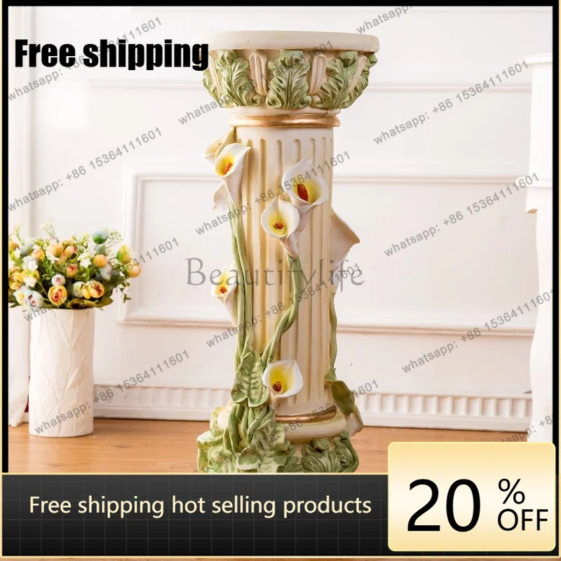 Chinese base living room ornament Roman column creative home modern resin crafts