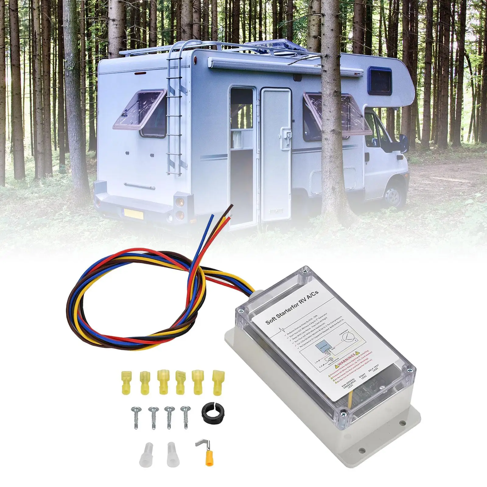 

Air Conditioner Soft Start Kit ABS Multicolor Prolonged Lifespan Component for Camper Accessories Van RV Trailer
