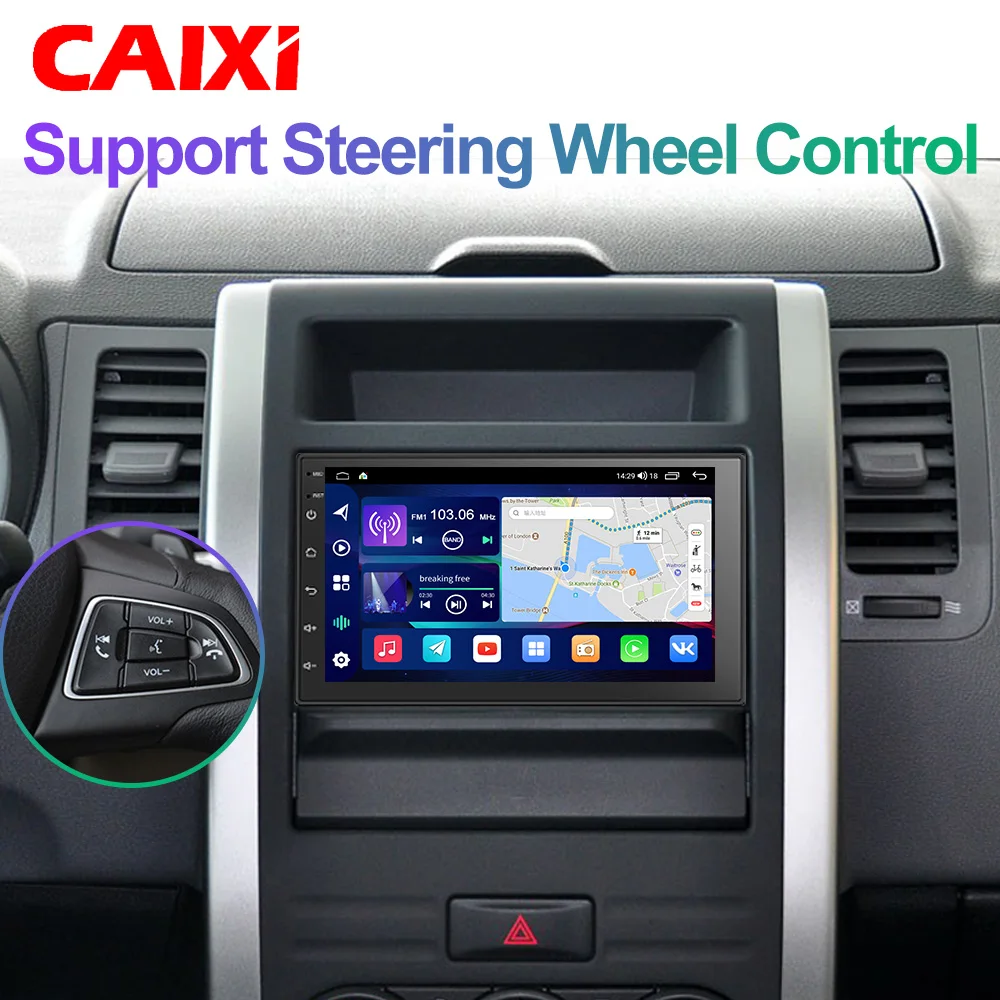 CAIXI 7 9 10 inch Android Auto CarPlay Car Radio Multimedia 2 din Stereo Receiver Auotoraido Player 2din GPS 8 Core 4G 5G WIFI