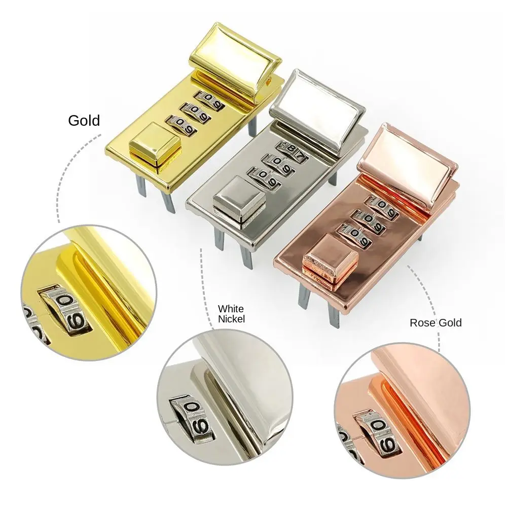 Economic Alloy Notepad Password Lock Waterproof DIY Briefcase Lock Reusable Notebook Password Lock Handbag