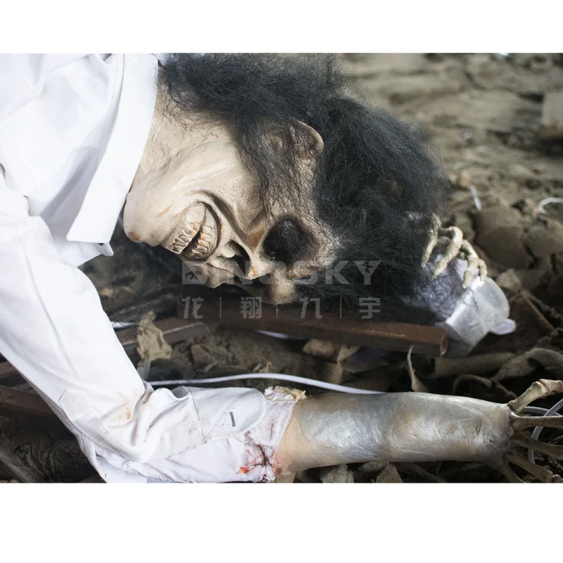 ATV&UTVHaunted House Props Horror Female Ghost Decorated with Skulls Halloween Decoration