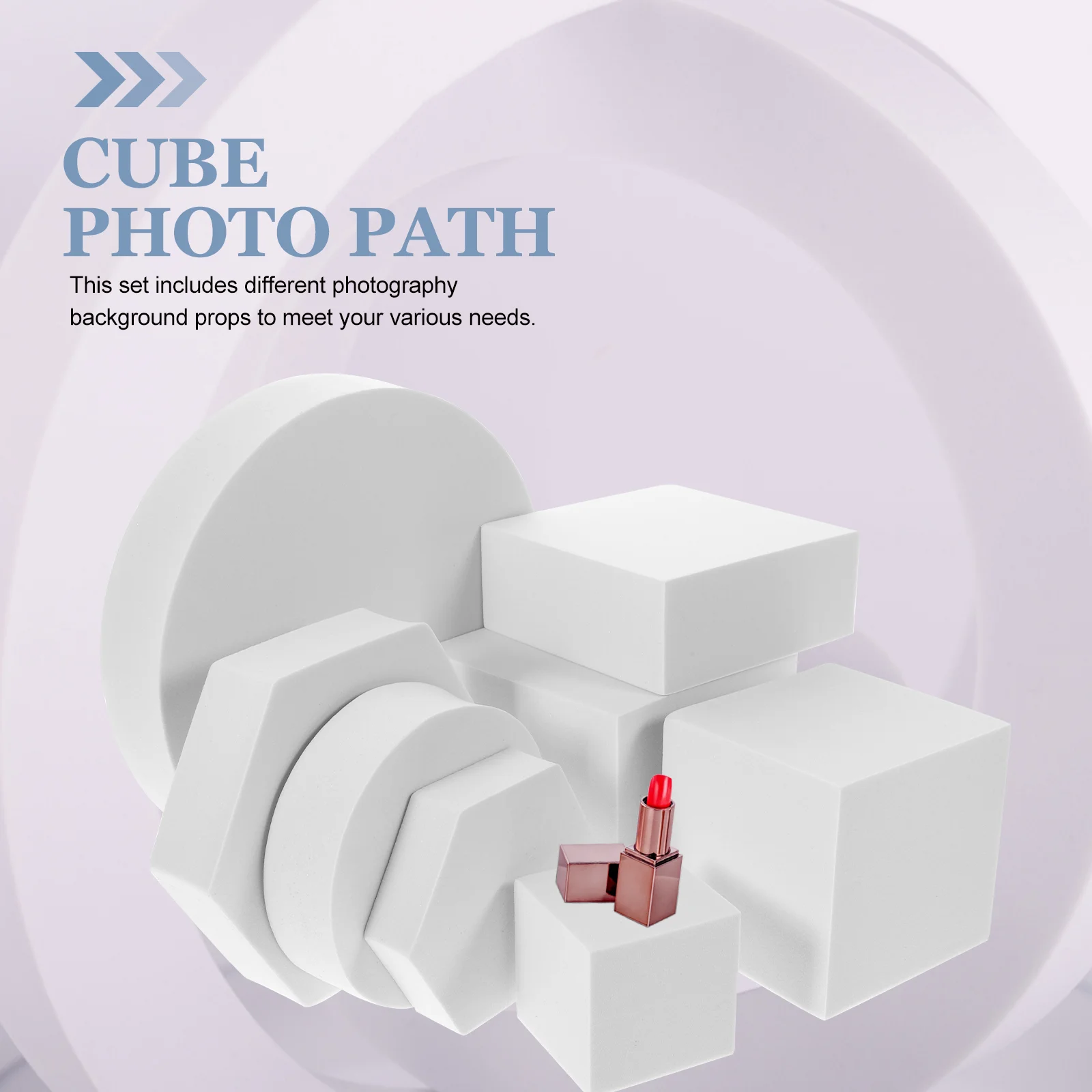 Geometric Three-dimensional Ornaments Photography Props Makeups Cube Photoshoot