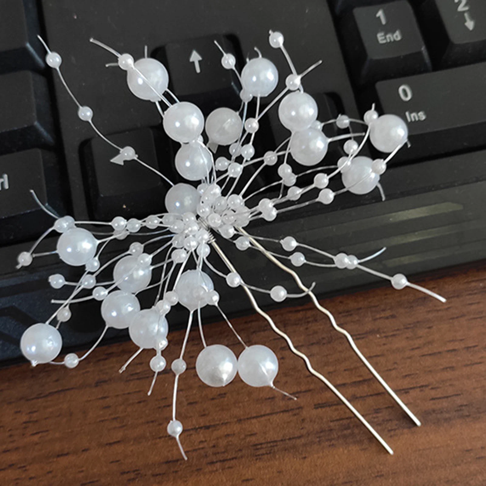 اليدوية U على شكل الشعر العصي الشوك لامعة خرز كريستالي دبابيس الشعر أنيقة الصلبة اللون الخرز دبابيس الشعر العروس الزفاف الشعر مجوهرات #1